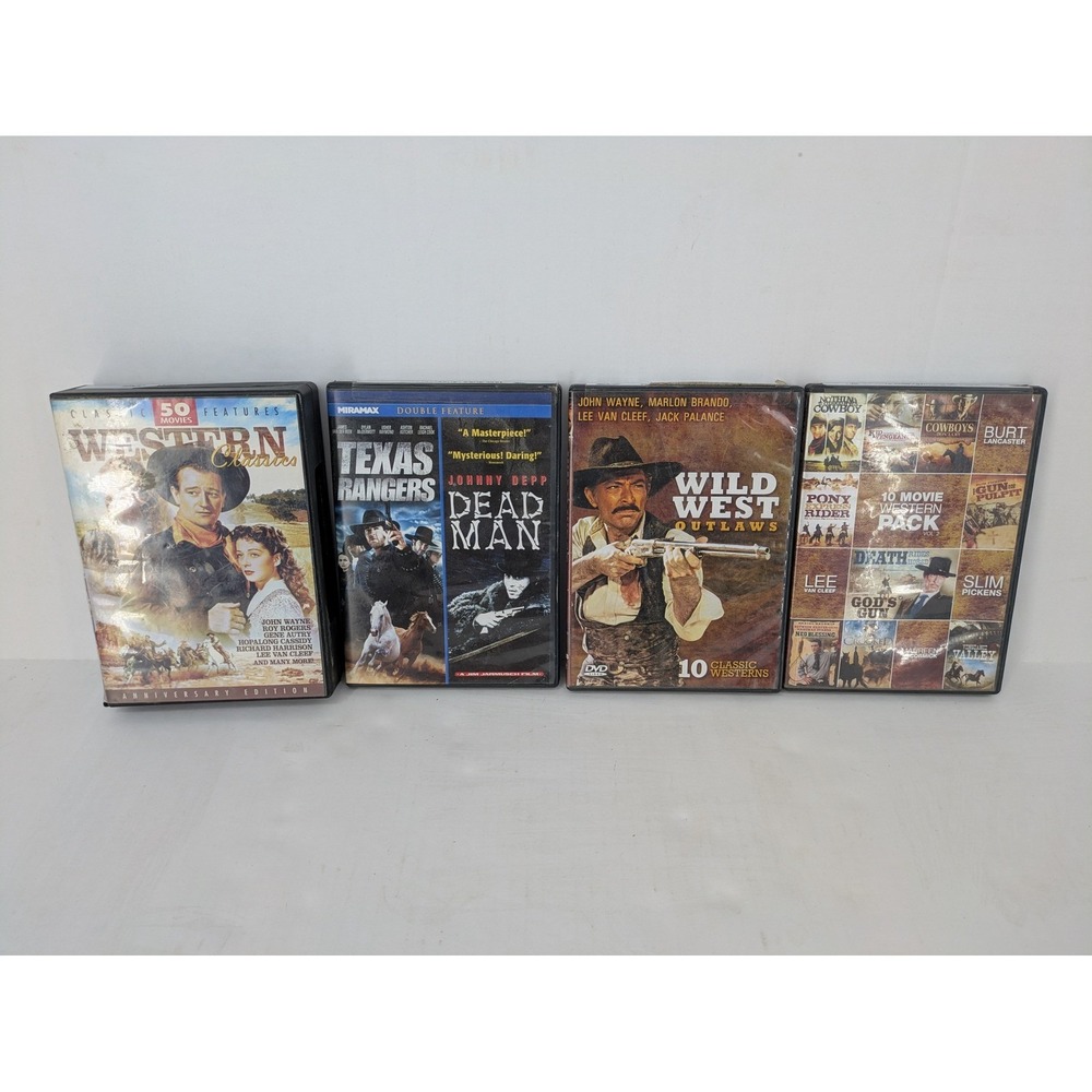 Western Classics DVD Movie Lot 63 John Wayne Johnny Depp Brando Cowboy READ